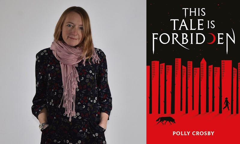 This Tale is Forbidden by Polly Crosby. Book cover and author photo.