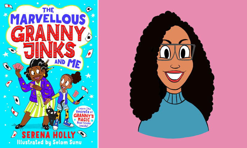 The Marvellous Granny Jinks and Me by Serena Holly. Book cover and author picture.