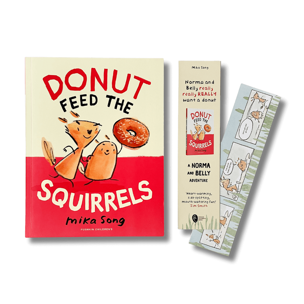 Donut Feed the Squirrels by Mika Song and the accompanying bookmark