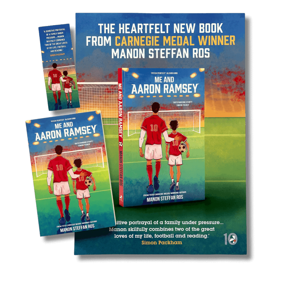 Me and Aaron Ramsey by Manon Steffan Ros with poster and bookmark