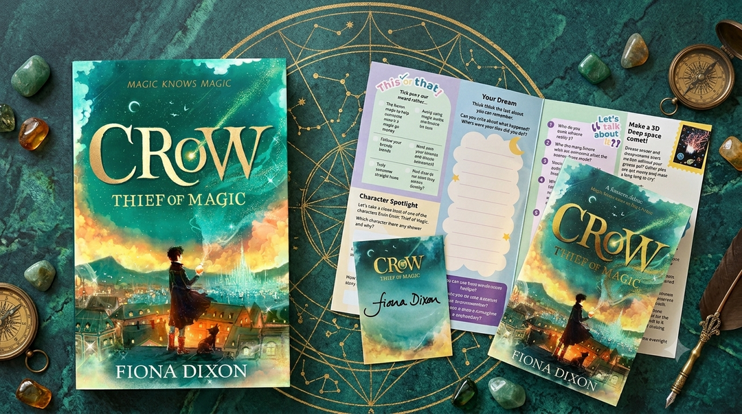 Crow Thief of Magic book, activity pack and book plate