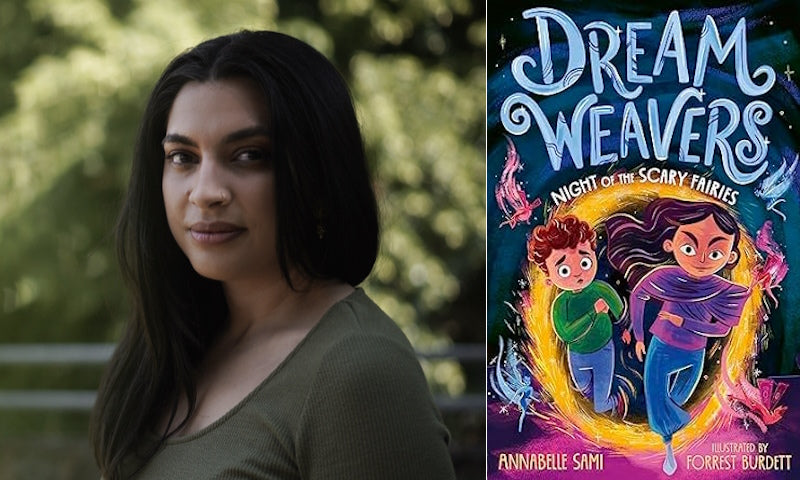 Dreamweavers: Night of the Scary Fairies by Annabelle Sami. Book cover and author photo.