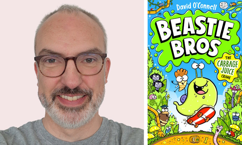 Beastie Bros: The Cabbage Juice Crime by David O'Connell. Book cover and author photo.