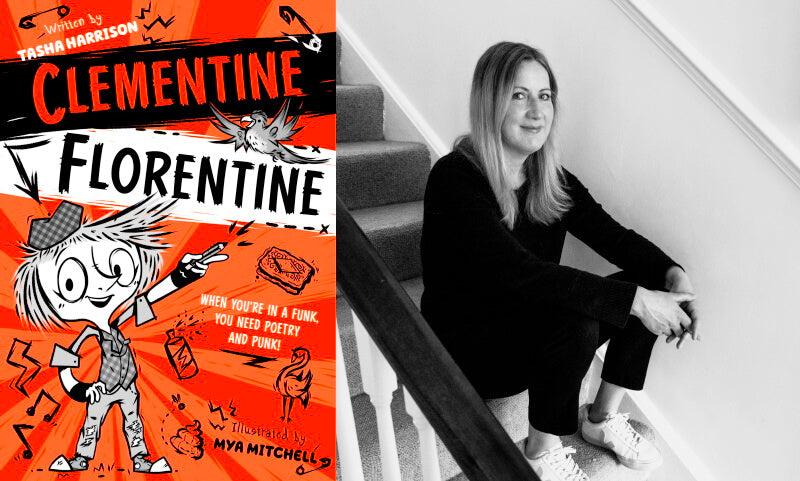 Clementine Florentine by Tasha Harrison. Book cover and author photo.