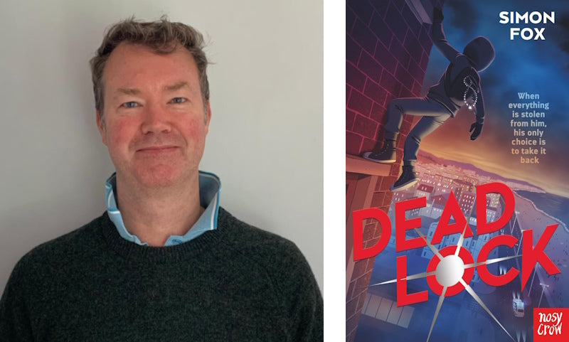 Deadlock by Simon Fox. Book cover and author photo.