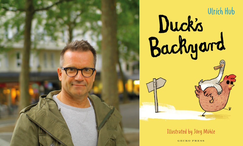 Duck's Backyard by Ulrich Hub. Book cover and author photo.