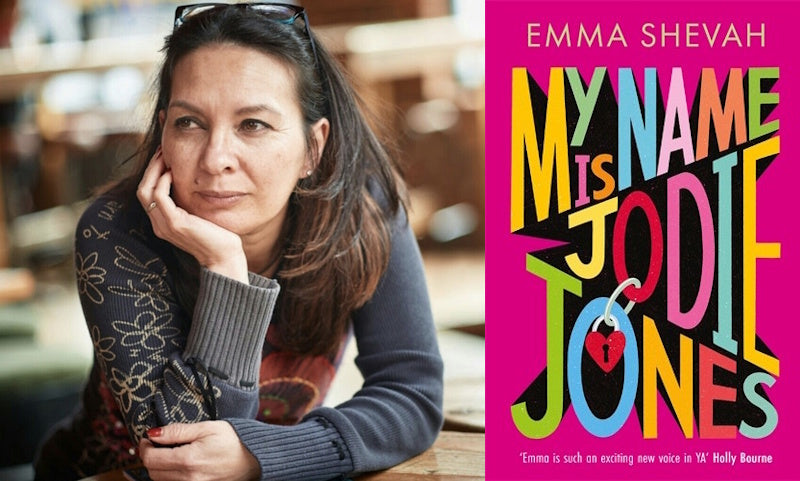 My Name is Jodie Jones by Emma Shevah. Book cover and author photo.