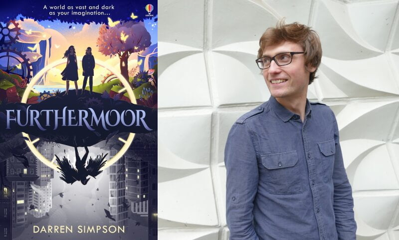 Furthermoor by Darren Simpson. Book cover and author photo.