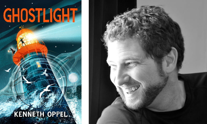 Ghostlight by Kenneth Oppel. Book cover and author photo.