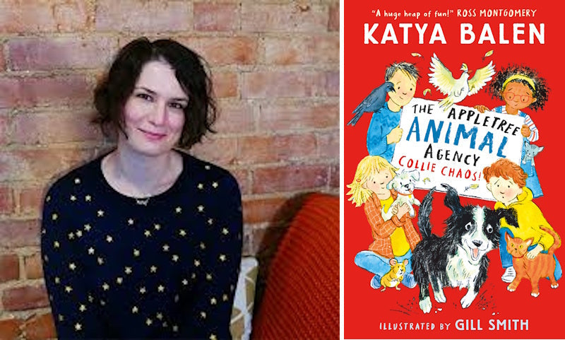 The Appletree Animal Agency: Collie Chaos by Katya Balen. Book cover and author photo.