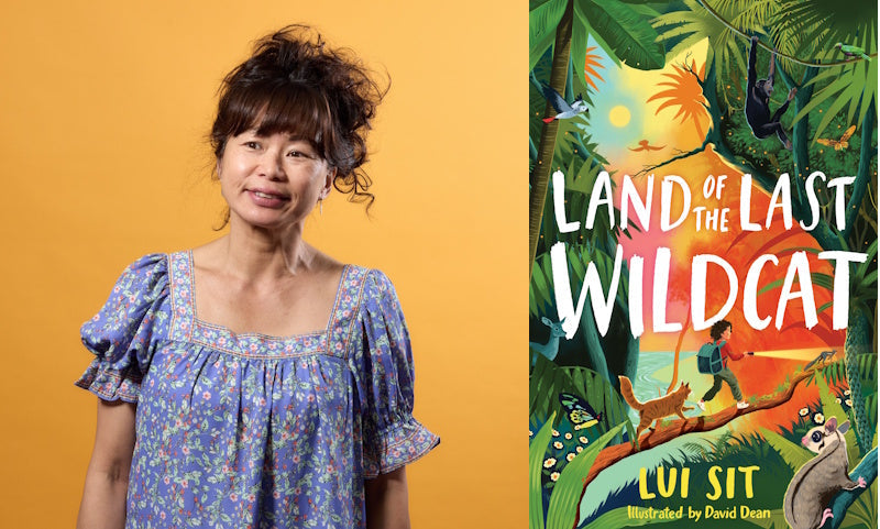 Land of the Last Wildcat by Lui Sit. Book cover and author photo (credit: Dream Factory)