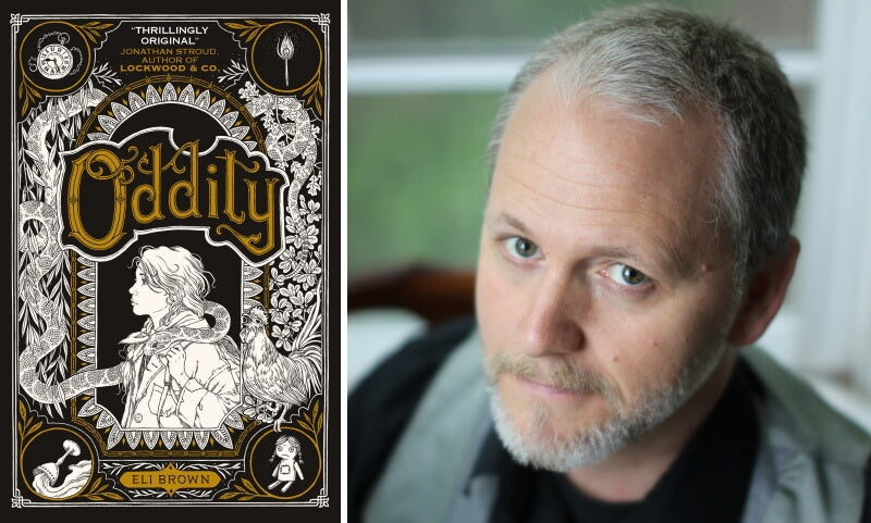 Oddity by Eli Brown. Book cover and author photo.
