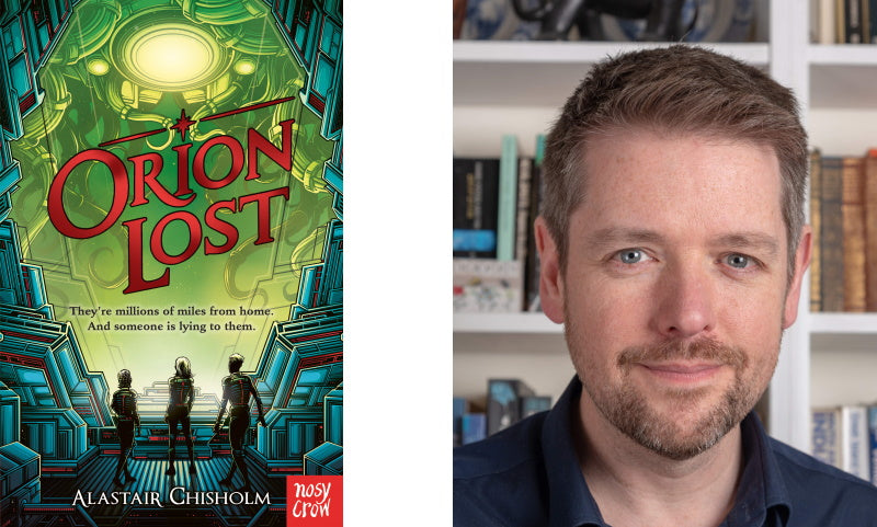 Alastair Chisholm, author of Orion Lost and the book cover. 