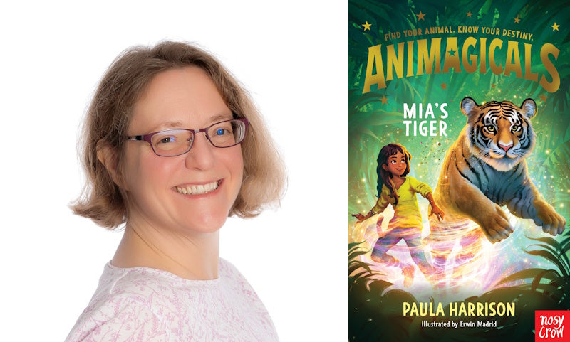 Animagicals: Mia's Tiger by Paula Harrison. Book cover and author photo.