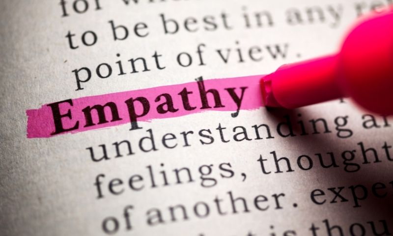 Image showing empathy being highlighted in a book