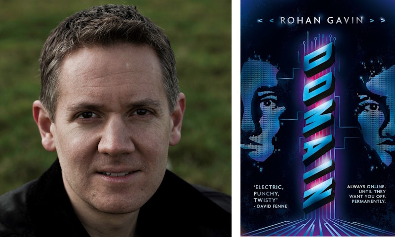 Domain by Rohan Gavin. Book cover and author photo.
