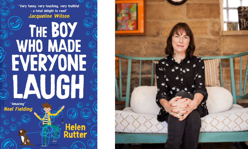 The Boy Who Made Everyone Laugh by Helen Rutter. Book cover and author photograph.