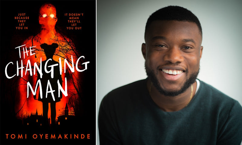 The Changing Man by Tomi Oyemakinde. Book cover and author photo.