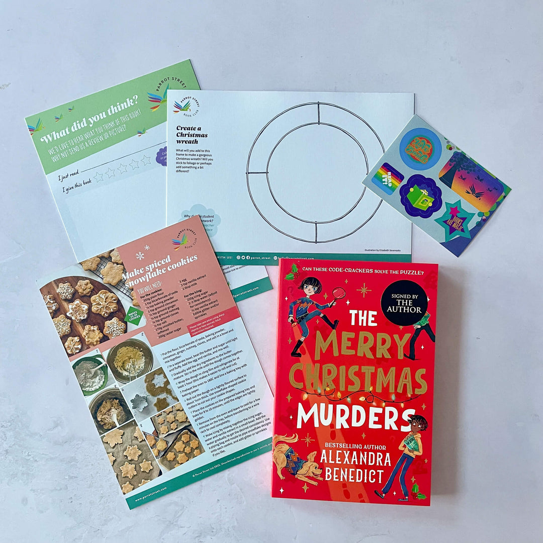 The Merry Christmas Murders by Alexandra Benedict with accompanying activity pack