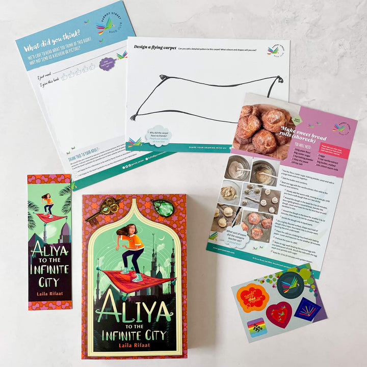 Aliya to the Infinite City chapter book and activity pack