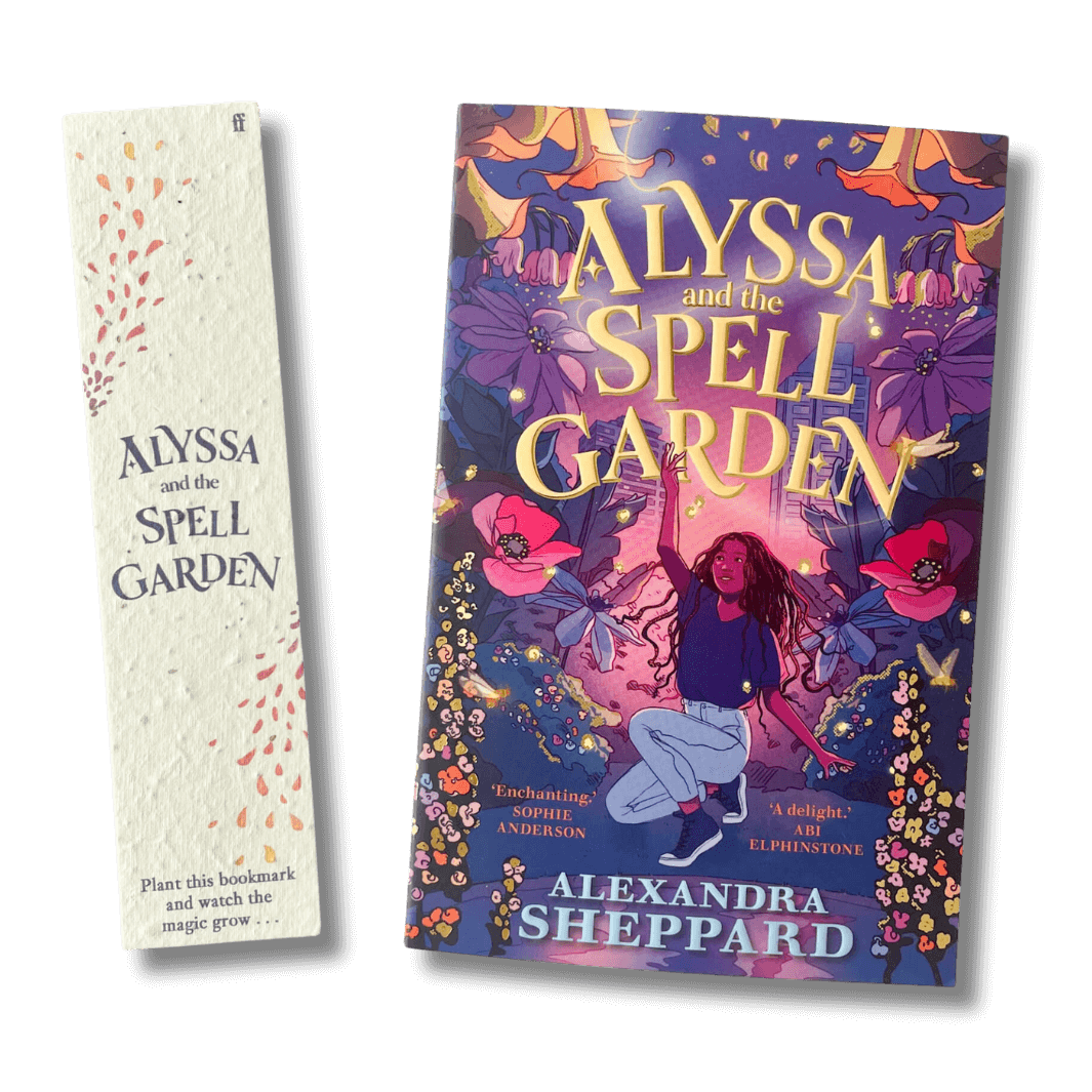 Alyssa and the Spell Garden by Alexandra Sheppard with accompanying plantable bookmark