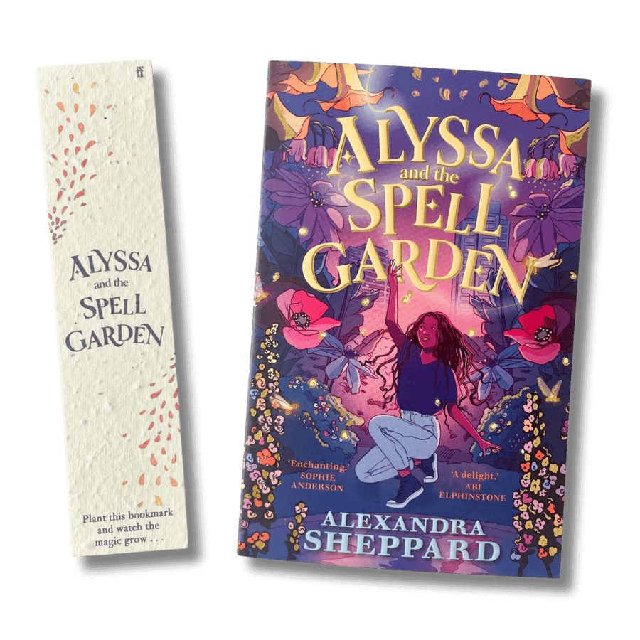 Alyssa and the Spell Garden by Alexandra Sheppard with accompanying plantable bookmark