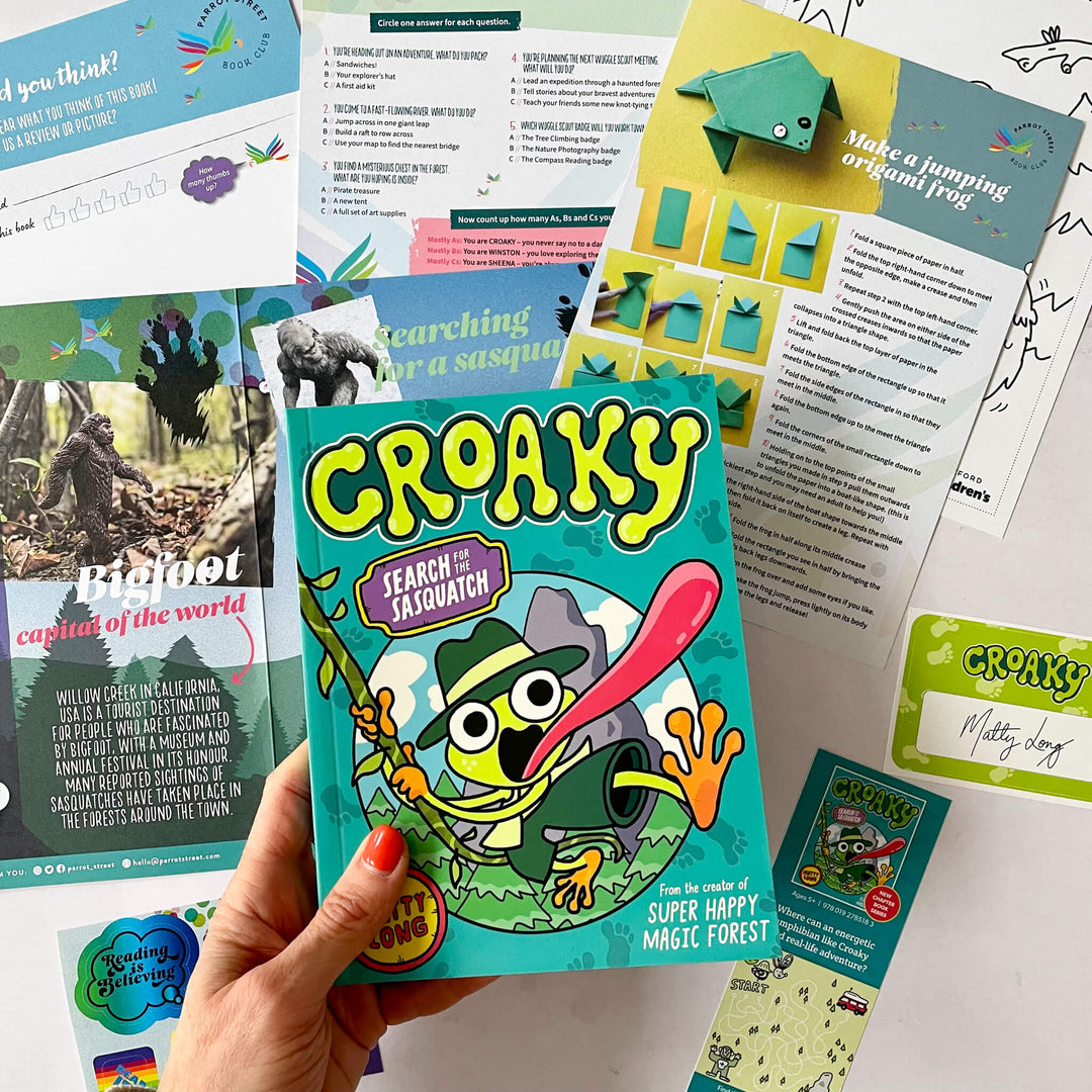 Croaky: Search for the Sasquatch chapter book and activity pack