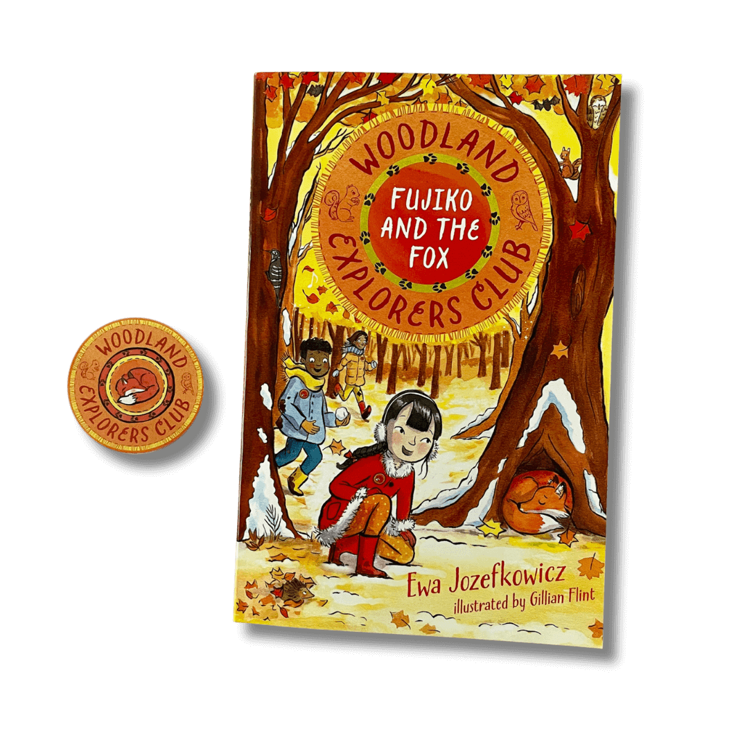 Fujiko and the Fox by Ewa Jozefkowicz with accompanying sticker