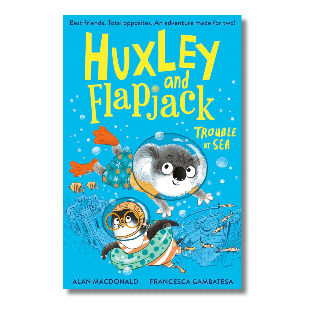 Cover of Huxley and Flapjack: Trouble at Sea by Alan Macdonald and Francesca Gambatesa