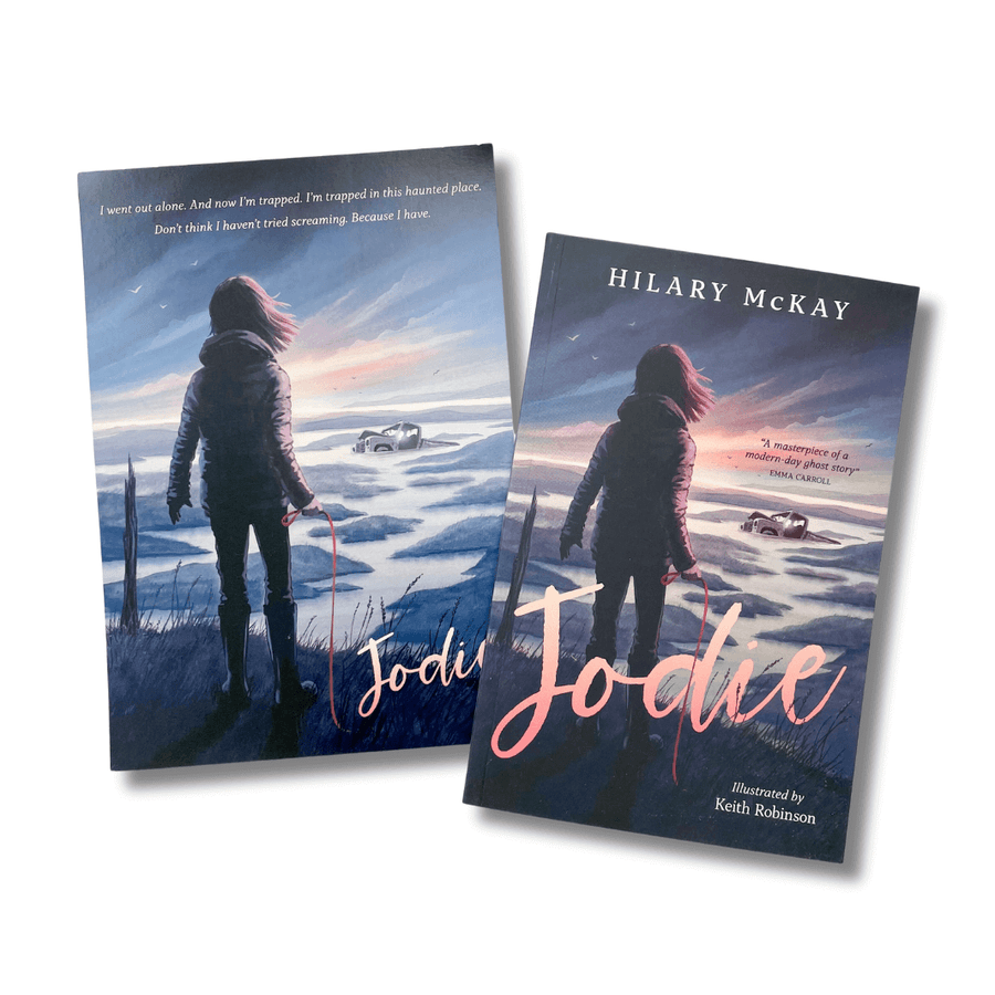 Jodie by Hilary McKay and an accompanying poster