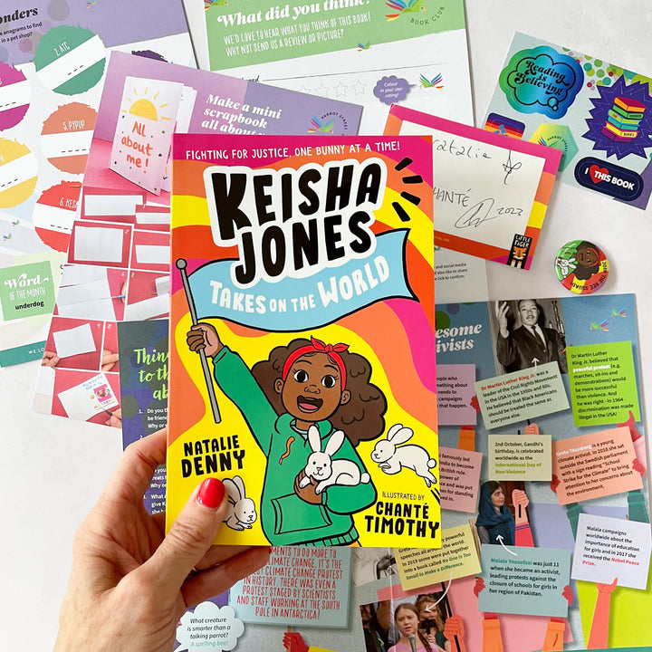 Keisha Jones Takes on the World chapter book and activity pack