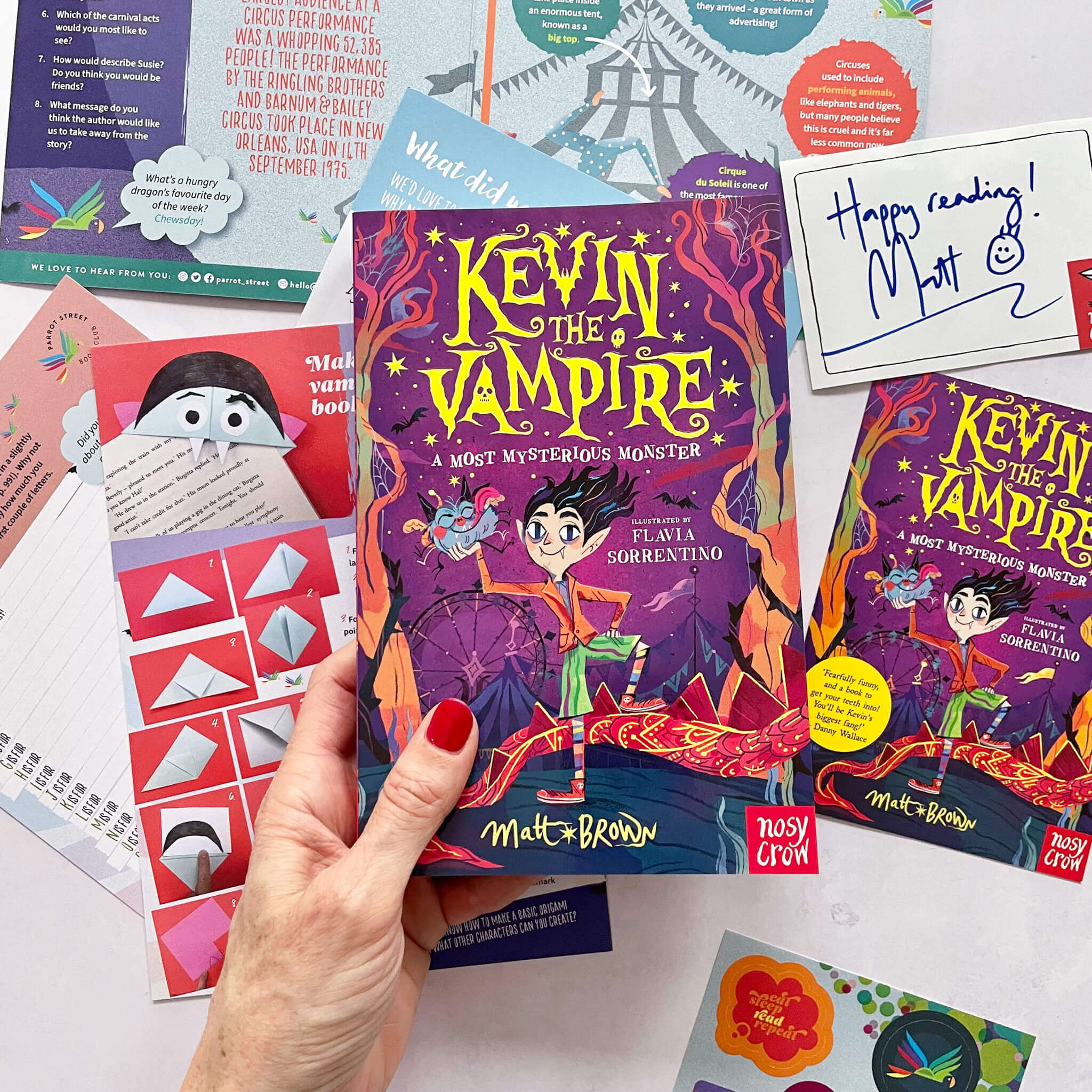 Kevin Rafferty Book Kevin the Vampire book and activity pack | Parrot Street Book Club