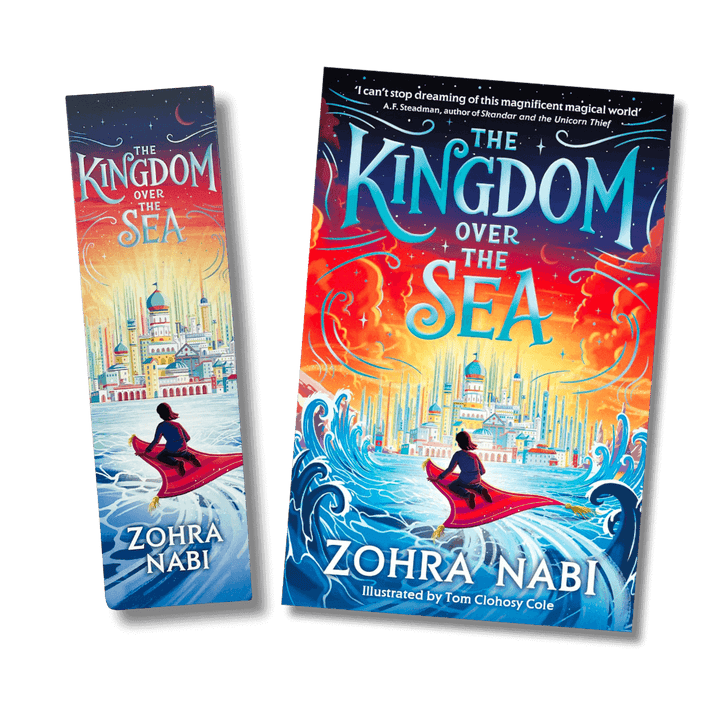 The Kingdom Over the Sea by Zohra Nabi and an accompanying bookmark