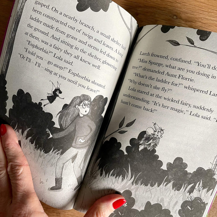 Example internal page from Lola and Larch Mend a Magical Mess by Sinead O'Hart