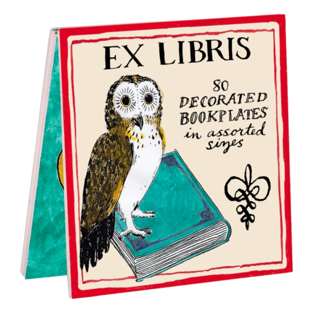 Booklet of owl themed bookplates illustrated by Molly Hatch