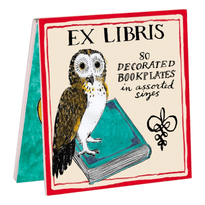 Booklet of owl themed bookplates illustrated by Molly Hatch