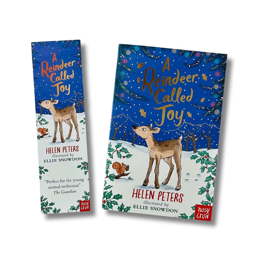 A Reindeer Called Joy by Helen Peters with accompanying bookmark