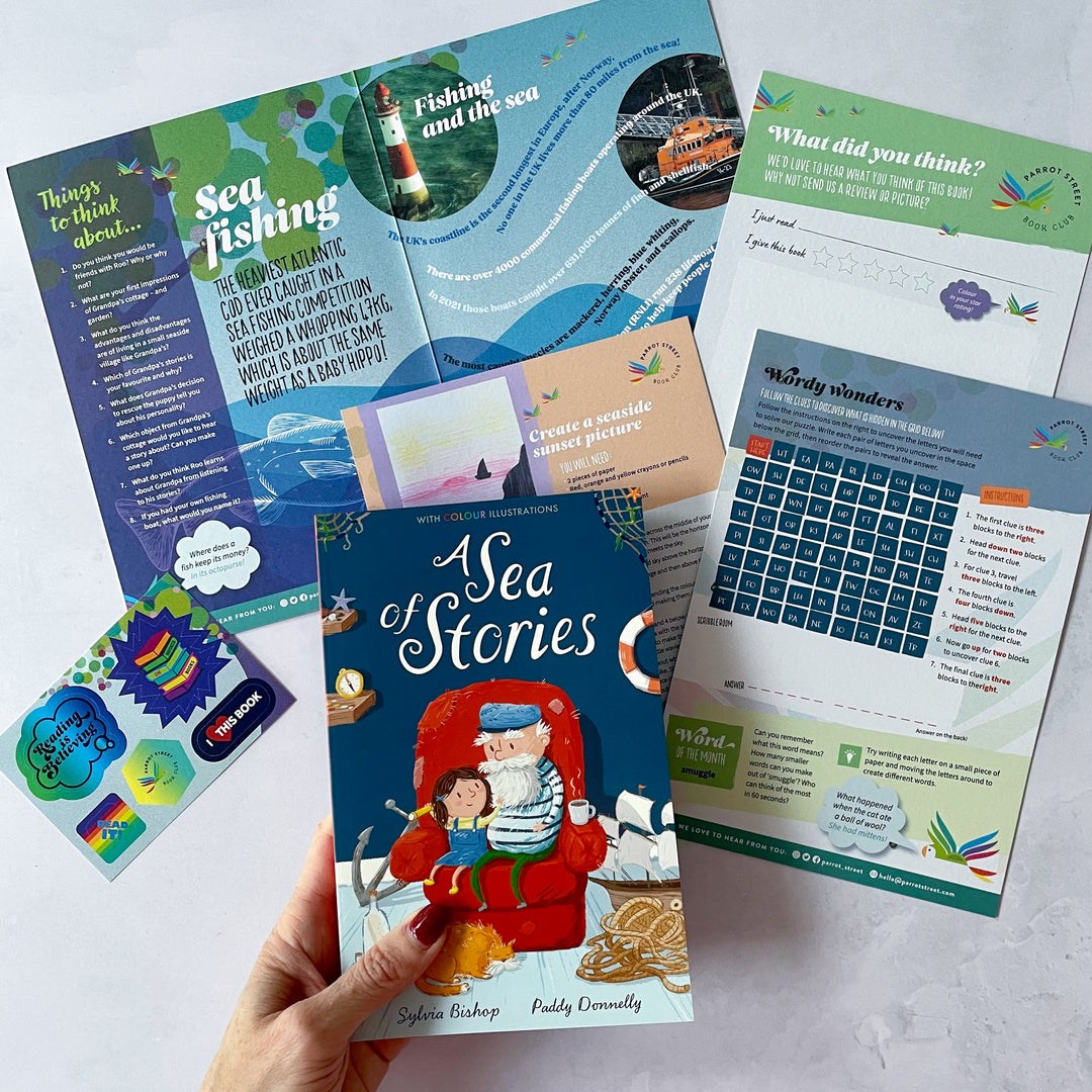 A Sea of Stories chapter book and activity pack
