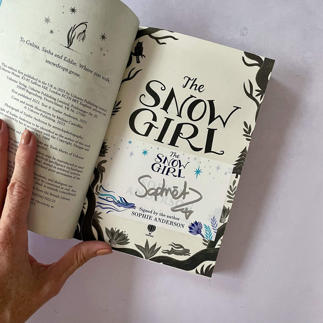 The Snow Girl by Sophie Anderson with signed bookplate