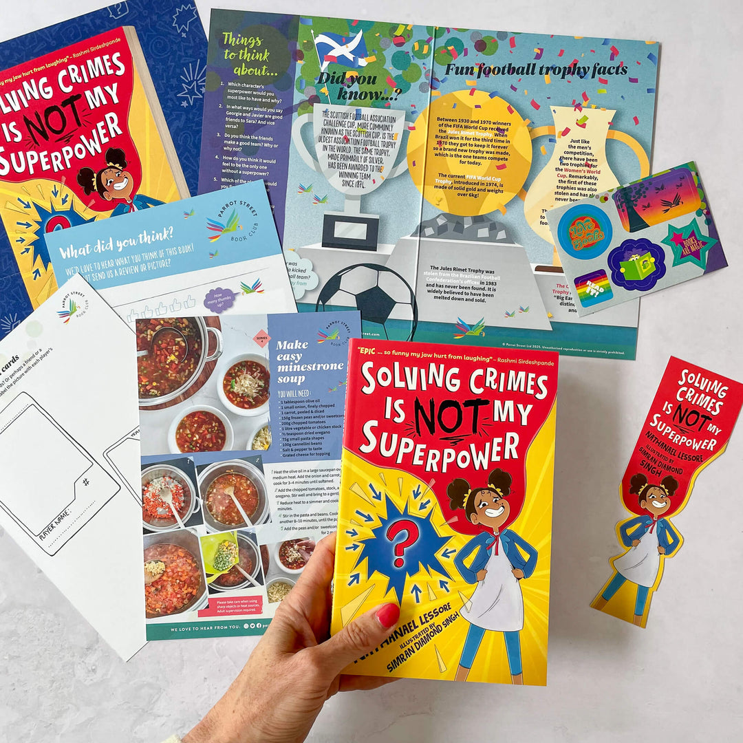 Solving Crimes is NOT My Superpower chapter book and activity pack