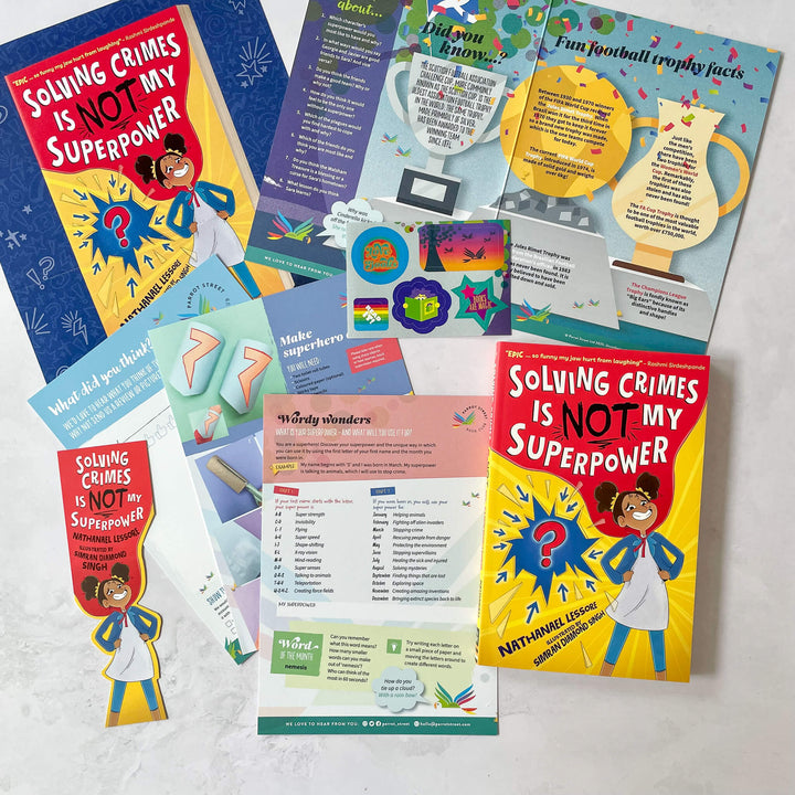 Solving Crimes is NOT My Superpower chapter book and activity pack