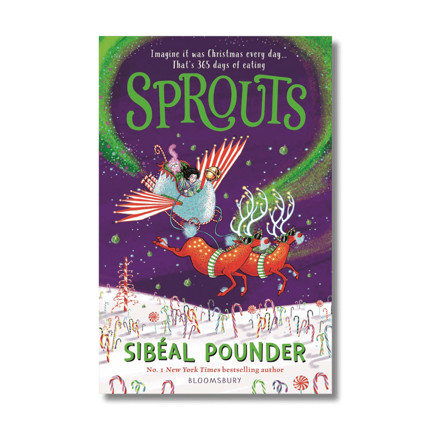 Book cover of 'Sprouts' by Sibéal Pounder with colorful illustration and text.