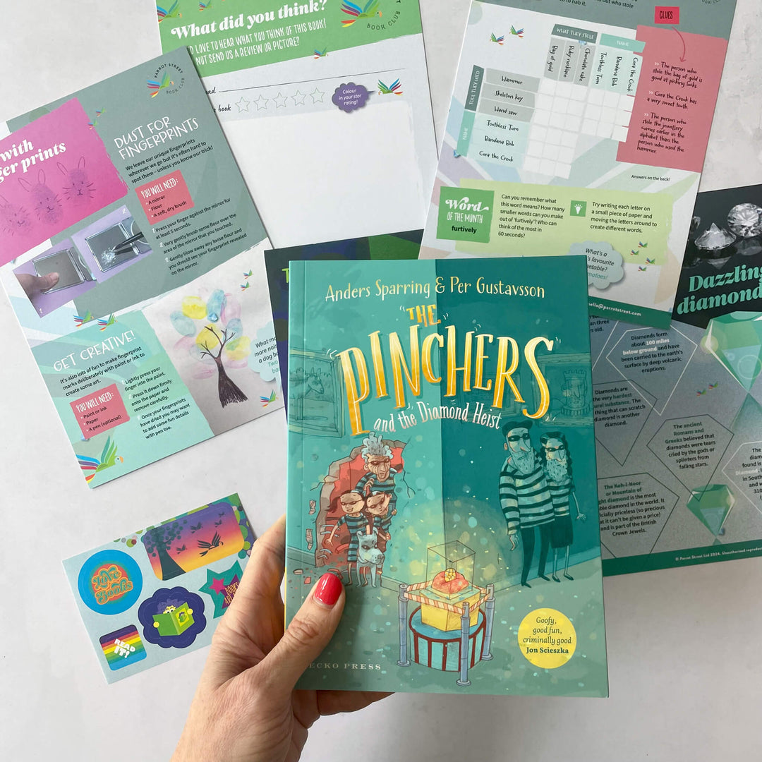 The Pinchers and the Diamond Heist chapter book and activity pack
