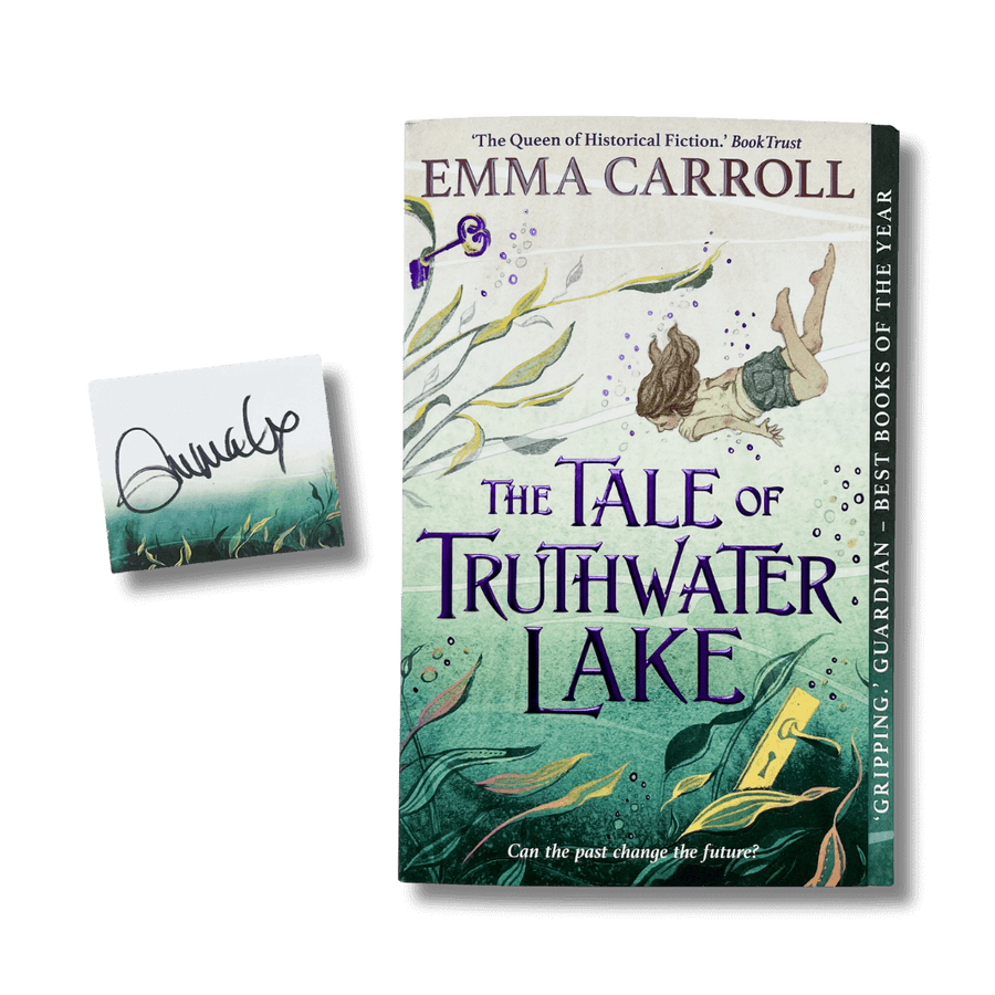 The Tale of Truthwater Lake by Emma Carroll with a bookplate signed by the author