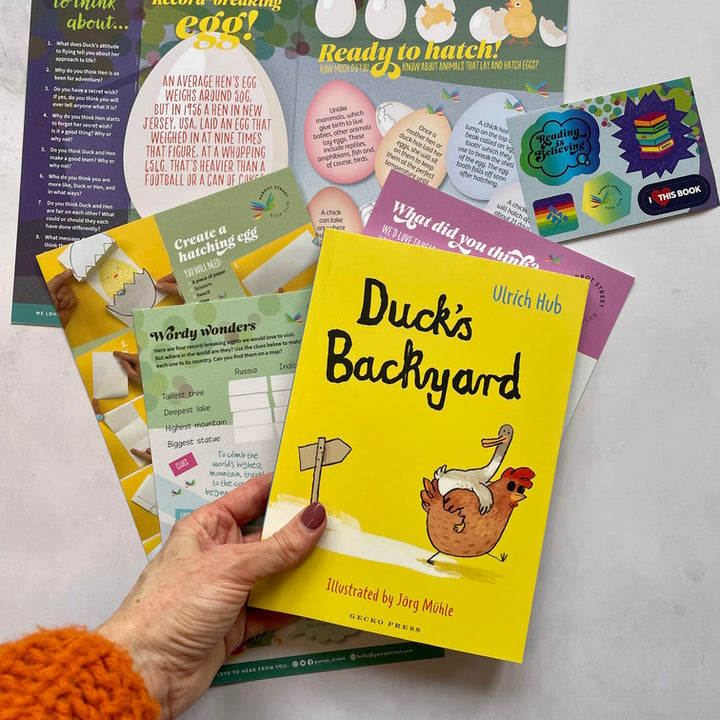 Duck's Backyard chapter book and activity pack